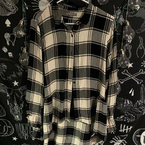 Peace & Pearls Flannel Blouse